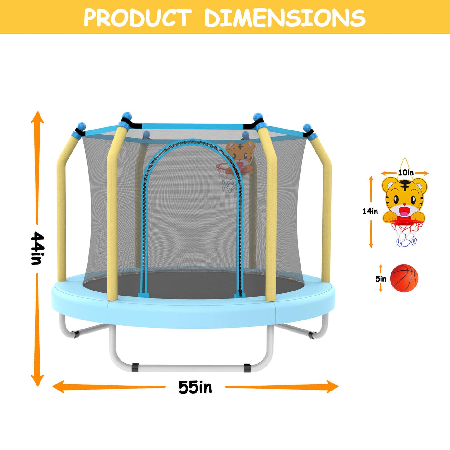 MyFunGear 55inch Mini trampoline blue