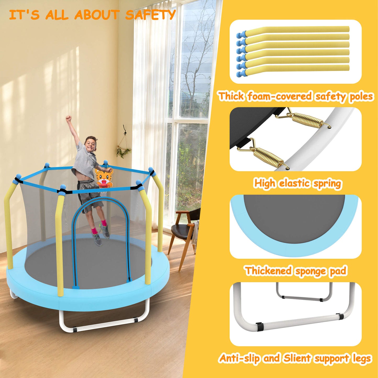 MyFunGear 55inch Mini trampoline blue