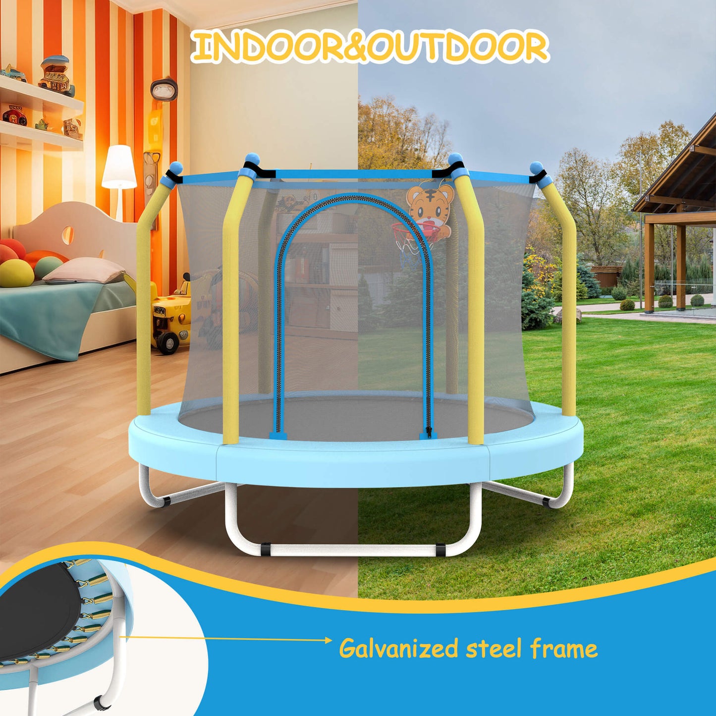 MyFunGear 55inch Mini trampoline blue
