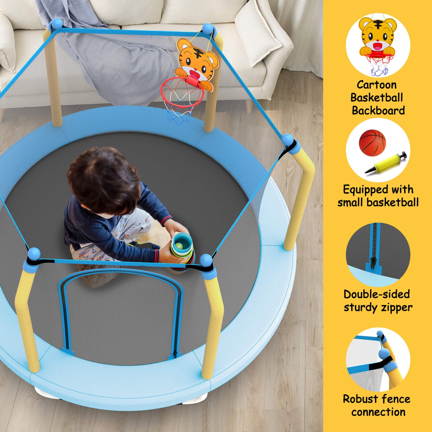MyFunGear 55inch Mini trampoline blue