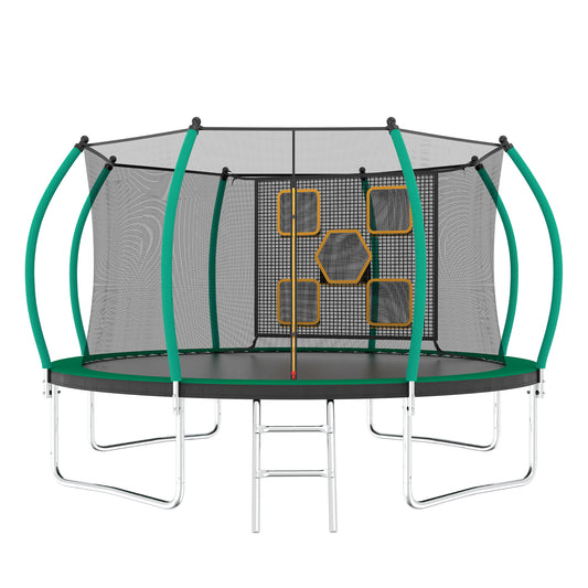 MyFunGear 12FT Recreational Trampoline with Enclosure Net & Ladder